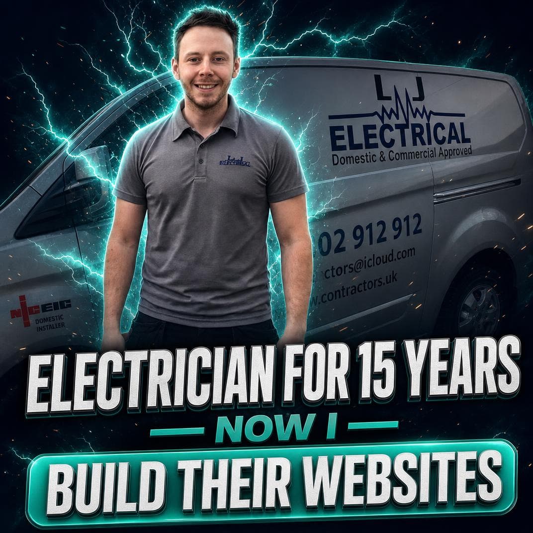 Lee Jackson, former electrician who builds websites for electricians