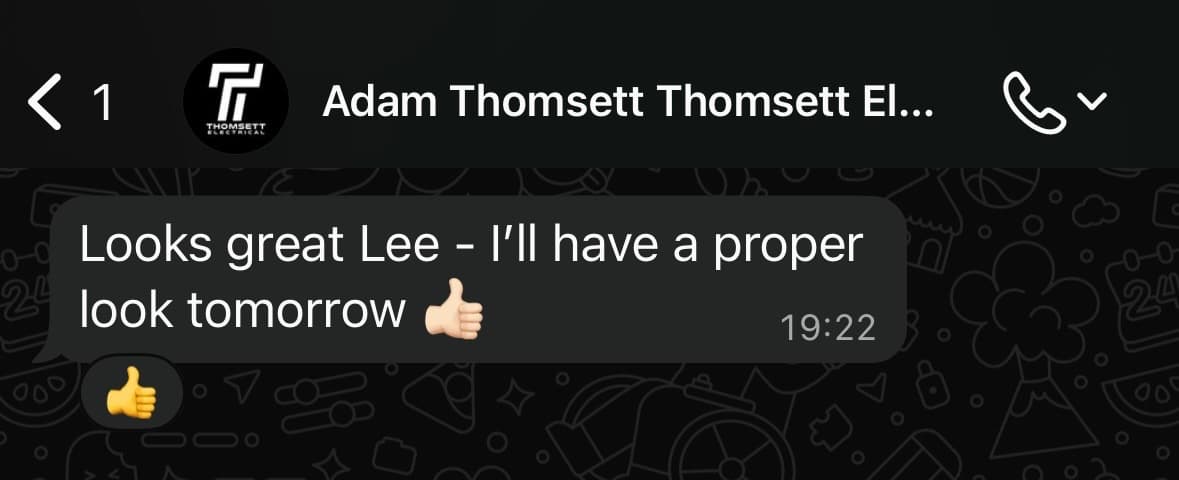 Adam Thomsett iMessage reply