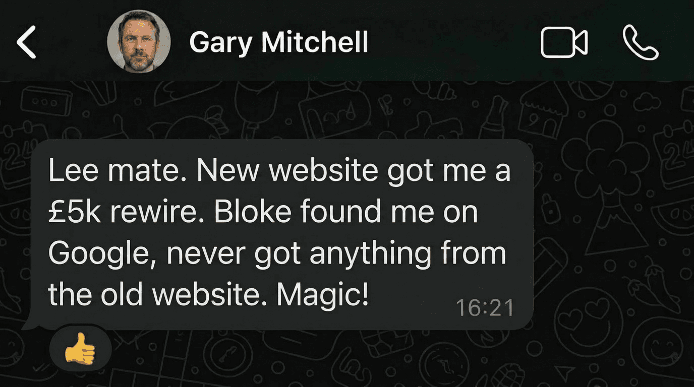 Gary Mitchell WhatsApp message