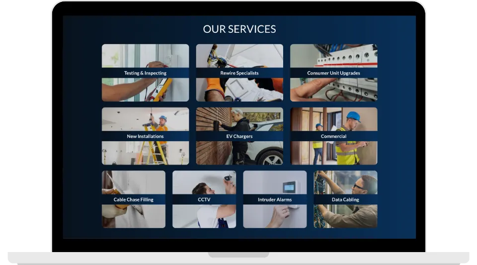 Our Services page layout