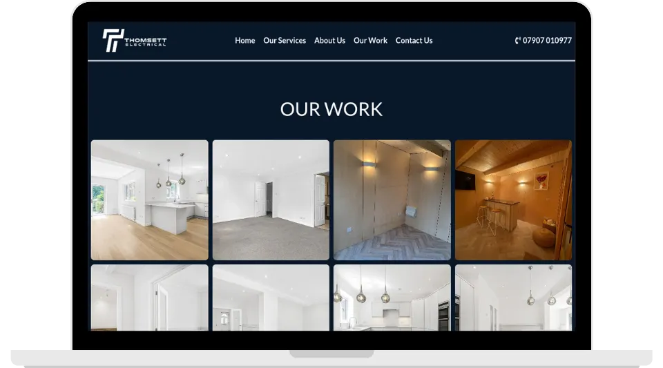 Thomsett Electrical Our Work page